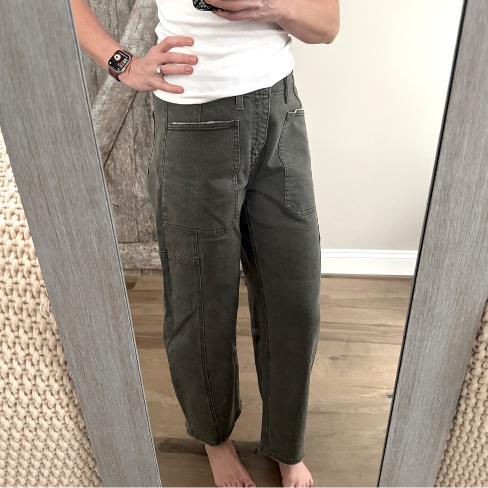 NWT Green Barrel Jeans